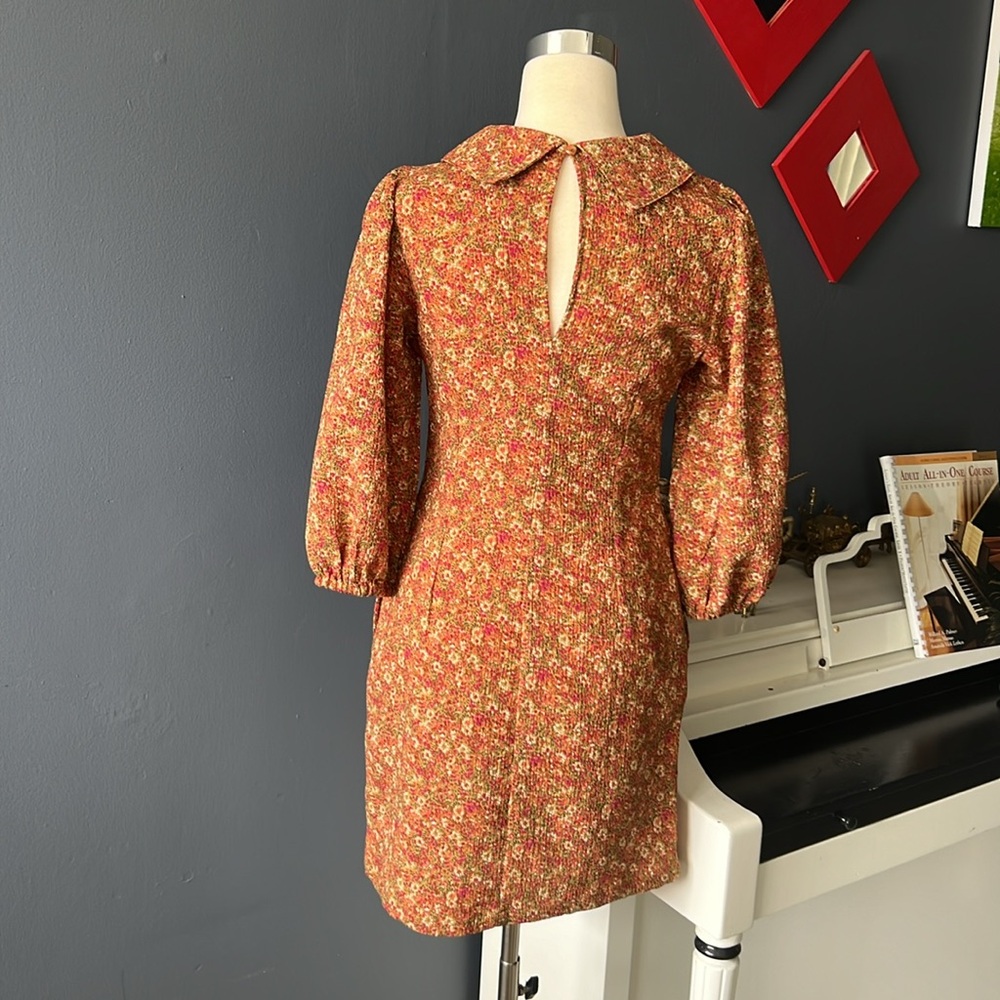 Balloon sleeves vintage floral dress size XS - Picture 6 of 10
